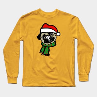 christmas pug Santa Long Sleeve T-Shirt